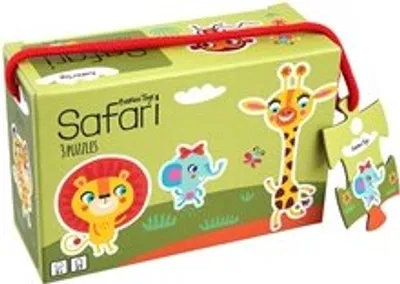 Produktbild von Safari Puzzle Kinder und Kleinkinder ab 3 Jahren 3 verschiedene Safari und Tiere