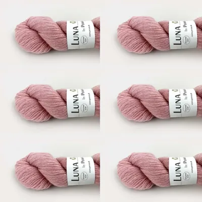 Obrázok produktu pre 6x Luna by Permin – 100 % recyklovaná česaná vlna (bez mulesingu a s certifikátom Oeko-Tex) (12 svetloružová)