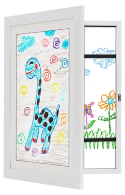 Kinder-Kunstfotoliste A4, aufklappbar, bis 50 Blatt, weiß
