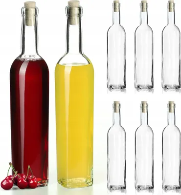 Image de Bouteilles pour teintures et liqueurs - lot de 8, 500 ml - avec bouchon - ouverture 19 mm