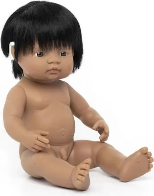 Image de Poupée Miniland garçon sudiste avec système auditif 38 cm
