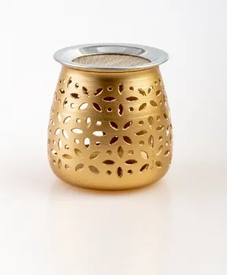 Produktbild von Duftlampe Aluminium gold, Höhe 8 cm