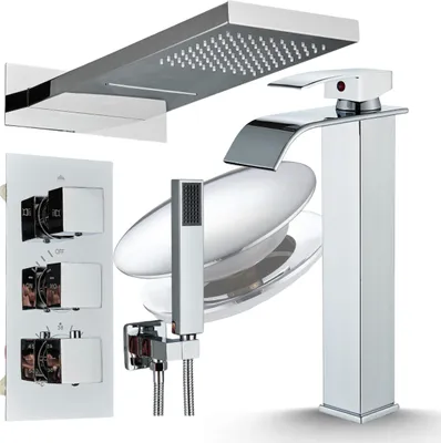 Obrázek produktu pro Sprchová souprava Ari Termostatická sprcha Vodopád Chrom