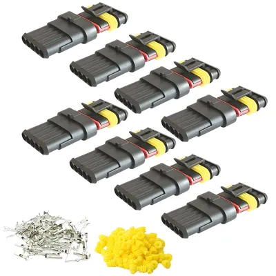 5-poliger Autokabelstecker, wasserdicht, 8 Stück, 20-16 AWG