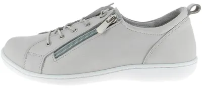Produktbild von Andrea Conti Damen Sneaker aus Leder mit Reißverschluss und Wechselsohle 0341043, Größe:37 EU, Farbe:Grau