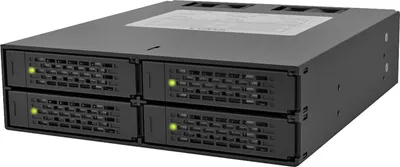 Produktbild von Backplane IcyDock 4x6,3cm SATAI-III/SAS in 1x5,25" HDD/SSD