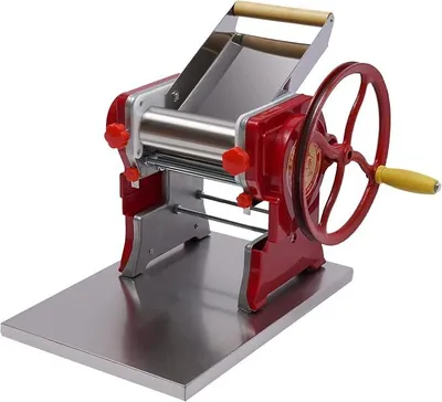 Produktbild von Manuelle Teigausrollmaschine aus Edelstahl Nudelmaschine und Wonton Maker mit 3 mm Dicke Für Blätterteig und Ideale Pasta als Gewerbliche Teigmaschine für Restaurant oder Haushalt