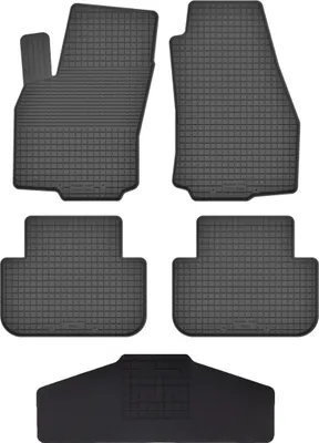 Produktbild von Gummi Fußmatten Set Für: Fiat 500L (2012-) Gummimatten Schwarz