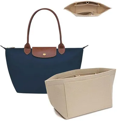 Image de Sac à provisions beige avec compartiments multiples, L, Vilt