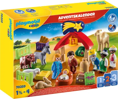 Produktbild von 1 2 3 Adventný kalendár Jasličky 70259 Hracia súprava 26 ks