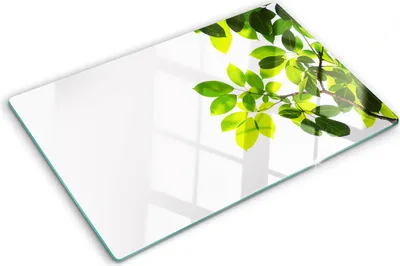 Obrázek produktu pro Kryt varné desky – Kryt na indukční desku – Ochranná skleněná deska – 80x52 cm– Skleněné ochranné desky na sporák –Tvrzené sklo –Listy