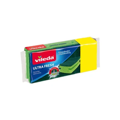 Image de éponge à Récurer Verte Vileda Ultrafresh Anti-odeur Et Puissante - Vileda