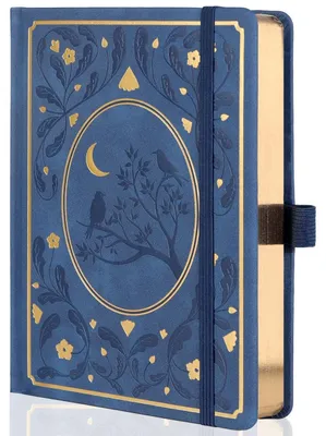 Productafbeelding van Gelijnd notitieboek, formaat A5, hardcover, 320 genummerde pagina's, blauw