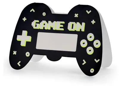 Produktbild von Einladungskarten Gamepad 16x11,5cm 6er Set Schwarz / Weiß