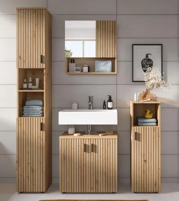 Produktbild von Badkombination Mone 1 | 4-teilig | Artisan Oak