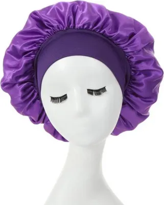 Produktbild von Jumada's - Satin-Schlafmütze - Schlafmütze - Satin - Nachtmütze - Mütze - Schlafmütze - Mütze - Damen - Erwachsene - Lila