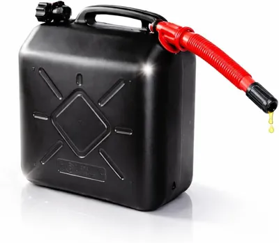 Produktbild von Benzinkanister für Autos mit UN-Zulassung EU – Kraftstoffkanister für Benzin, Diesel & Gefahrstoffe - mit Einfüllstutze (5 Liter)