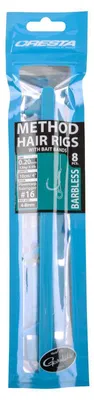 Produktbild von Cresta Method Hair Rigs Barbless 10cm - 8 gebundene Angelhaken, Gr./Durchmesser/Tragkraft:Gr. 16 /3.8kg /0.20mm