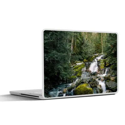 Produktbild von MuchoWow® Laptop Aufkleber Sticker Cover Natur - Wasserfall - Bäume - Herbst 36.5x27.5 cm - Laptop-Sticker