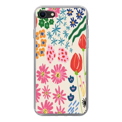 Produktbild von MuchoWow® Handyhülle Schutzhülle Hülle für iPhone 7 Blumen - Gestaltung - Tulpe Silikon Softcase Handy Hülle - Kartenhalter