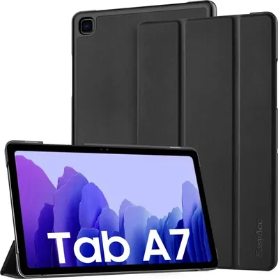Image de EasyAcc Samsung Galaxy Tab A7 10.4 Housse noire en cuirPolyuréthaneavec fonction de support