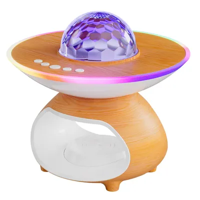 Produktbild von Sternenhimmel Projektoren, Schreibtischlampe mit Bluetooth-Lautsprecher, kabellosem Aufladen des Telefons und stimmungsvollem Nachtlicht, 17x16cm