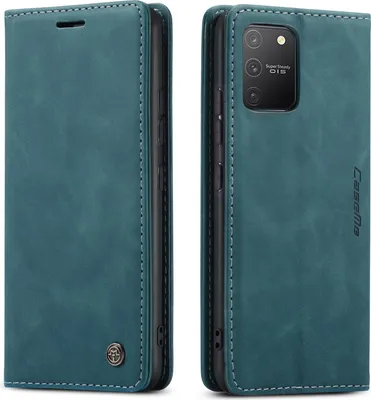 Produktbild von Galaxy S10 Lite Hülle, LaimTop Retro Kunstledertasche TPU Innere, Kartenfächer, Magnetverschluss, Klapphülle mit Standfunktion Schutzhülle für Samsung Galaxy S10 Lite Blau