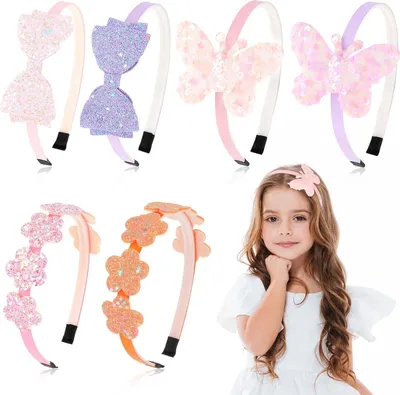 Immagine prodotto di Glitter fascia 6 pezzi arco fasce accessori per capelli