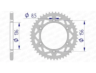 Produktbild von AFAM Kettenrad Alu Standard - 520