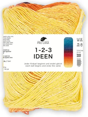 Produktbild von Pro Lana 1-2-3 IDEEN 100 g Sommergarn mit einzigartigem Farbverlauf Farbe 37 -
