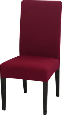 Obrázek produktu pro Stretch Unicoloured Chair Cover, moderní elastický kryt židle pro domácí kuchyň Hotel, červená barva