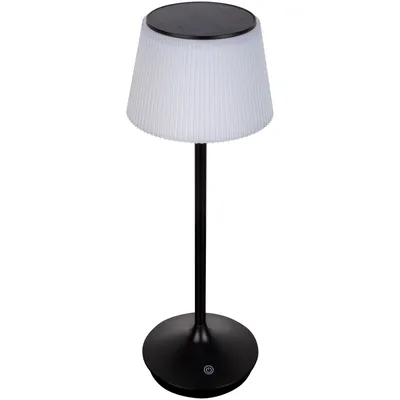 Image de Lampe de table LED noire, variateur tactile, batterie, H 38 cm