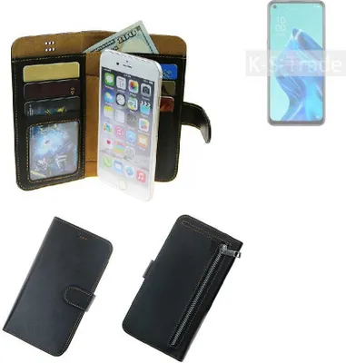 Produktbild von K-S-Trade Schutz Hülle kompatibel mit Oppo Reno5 A 5G Klapphülle Case Phone cover Slim Handytasche Handy Hülle schwarz aus Kunstleder (1 Stk)