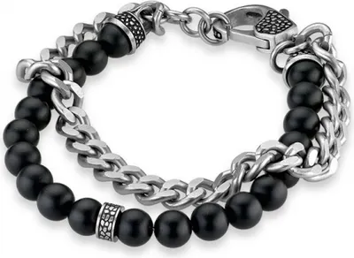 Produktbild von CEM ST-00124B Edelstahl Armband mit Onyx Damen 20+2cm