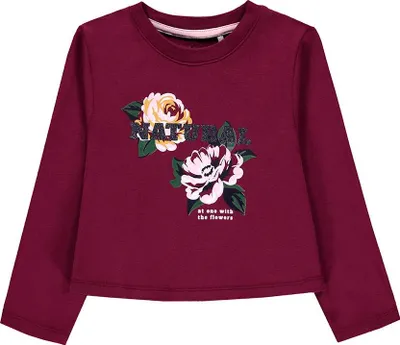 Produktbild von Kanz Langarm Babybluse, bordeaux, 95% Baumwolle