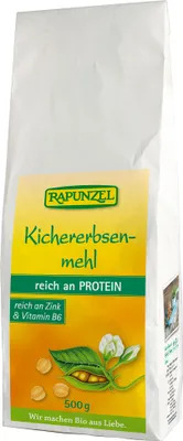 Produktbild von Rapunzel Kichererbsenmehl geröstet 500 g, 500 g, Erbsen, Deutschland, 358 kcal, 1508 kJ, 20,8 g