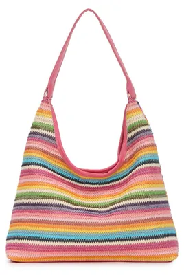 Image de Sac en paille tressée pour femmes, avec fermeture éclair, idéal pour l'été