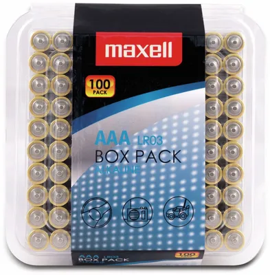 Image de Piles alcalines MAXELL LR03 AAA 1,5 V 100 pièces