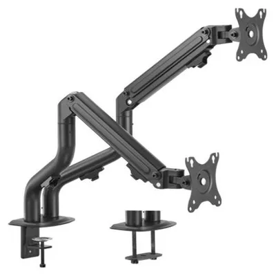 Obrázek produktu pro GEMBIRD Držák 2 monitorů na stůl MA-DA2-02, naklápěcí, až do 32” a 8kg, černý