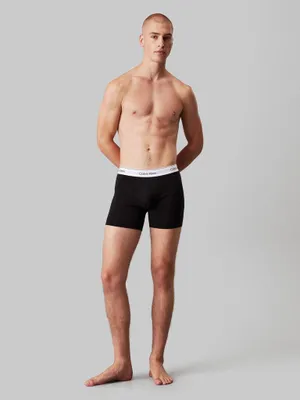 Image de Calvin Klein boxer lot de 3 icon Coton stretch relaxed fit trunks noir hommes