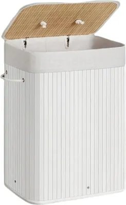 Immagine prodotto di Cesto per la biancheria in bambù, capacità 72 litri, dimensioni 40 x 30 x 60 cm, ecologico