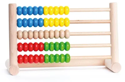 Produktbild von Bajo Holz Abakus Lernspielzeug mit 50 Perlen - 18 cm