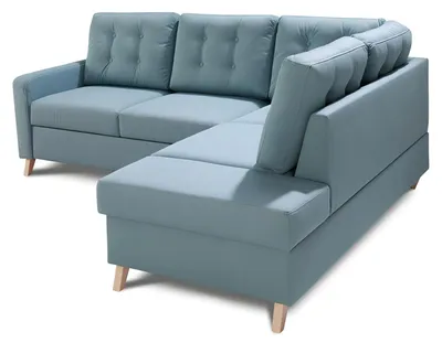 Produktbild von Bettfunktion Stoff Ecksofa L-Form Sofa Couch Design Couch Polster Textil Modern