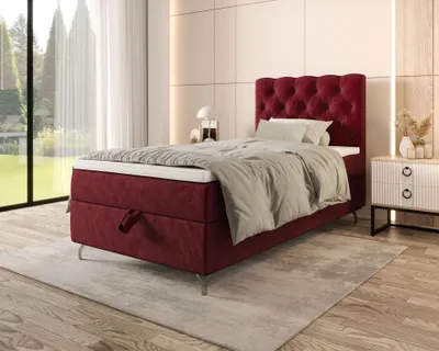Obrázek produktu pro Čalouněná boxspringová postel 90x200 ADRIA 2 - červená