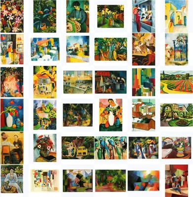 Produktbild von Kunstkarten-Komplett-Set August Macke