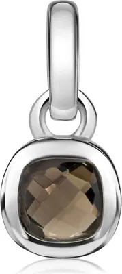 Produktbild von MATERIA by Matthias Wagner Rauchquarz Kettenanhänger quadratisch 925 Silber braun in Schmucketui KA-248-Rauchquarz