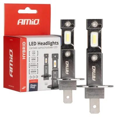Image de Feux de voiture LED H1 Hybrid 6000K Canbus 60W AMIO-04112 5600LM ECE R10