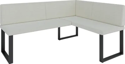 Produktbild von Eckbank AKIKO METAL Corner Bench 168x128 rechts - Eckbankgruppe f r Ihrem Esszimmer, K che modern, Sitzecke, Essecke. Perfekt f r K che, B ro und Rezeption. Solide und starke Verarbeitung. Easy Care