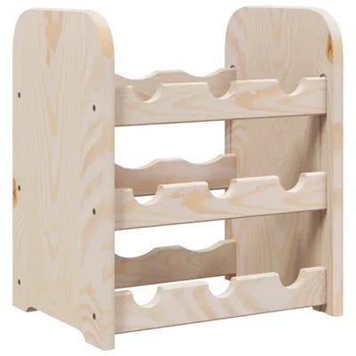 Zdjęcie produktu dla vidaXL Stojak na wino 33x25x37 cm lite drewno sosnowe