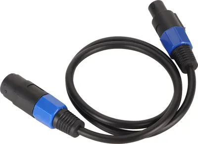 Zdjęcie produktu dla Kabel głośnikowy Speakon (wtyk-gniazdo), kabel głośnikowy DJ, 1 metr, kabel audio do monitorów scenicznych, głośników domowych, subwooferów